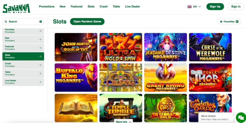 savannawins casino slots